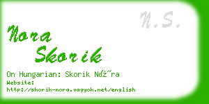 nora skorik business card